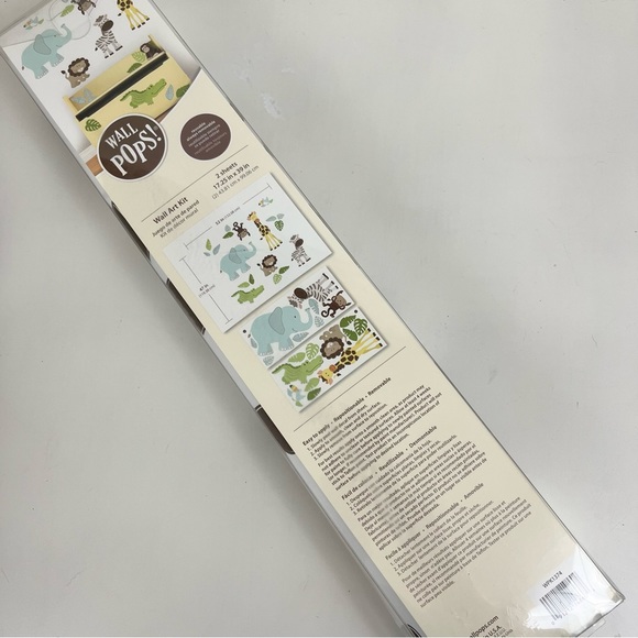 Wall Pops! Safari Buddies Wall Art Kit New In Package - Picture 4 of 11